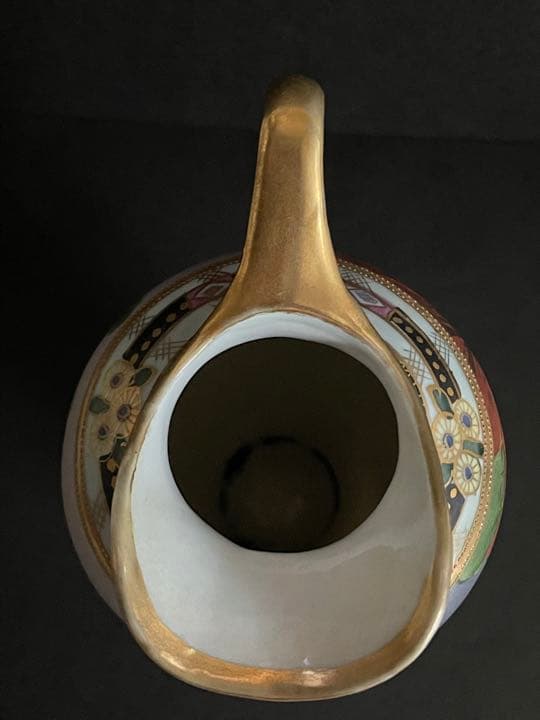 オールドノリタケ　花柄水差し