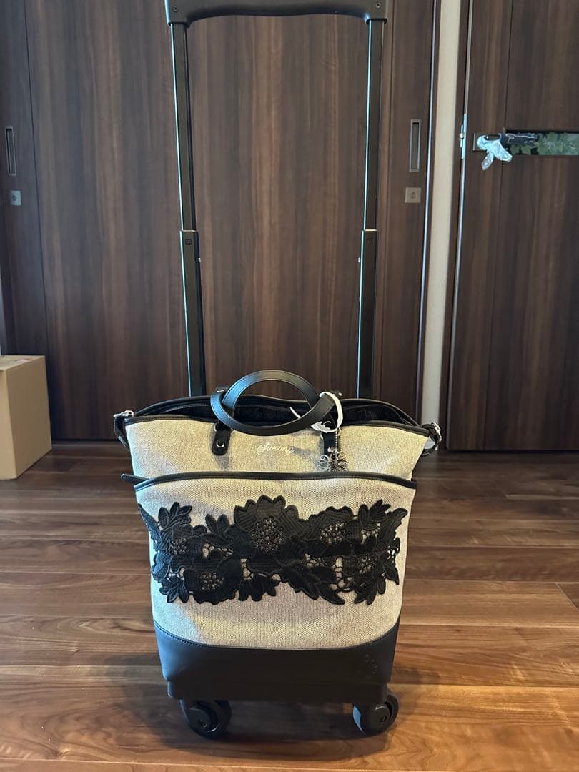 〈近沢レース店×スワニー〉4輪ストッパー付 横押しカート フローレンス