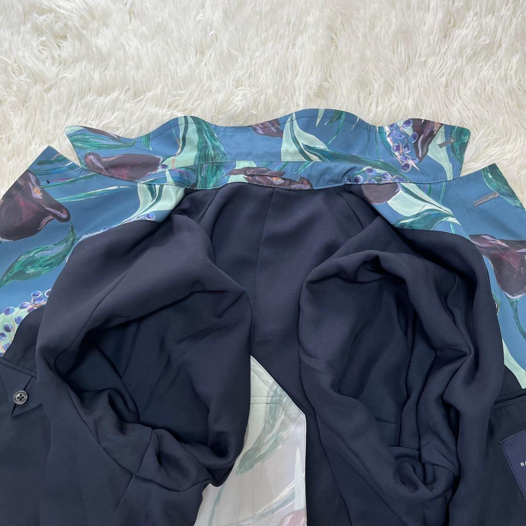 美品✨レインメーカー　バルカラーコート　植物柄　総柄　2022年製　FREE