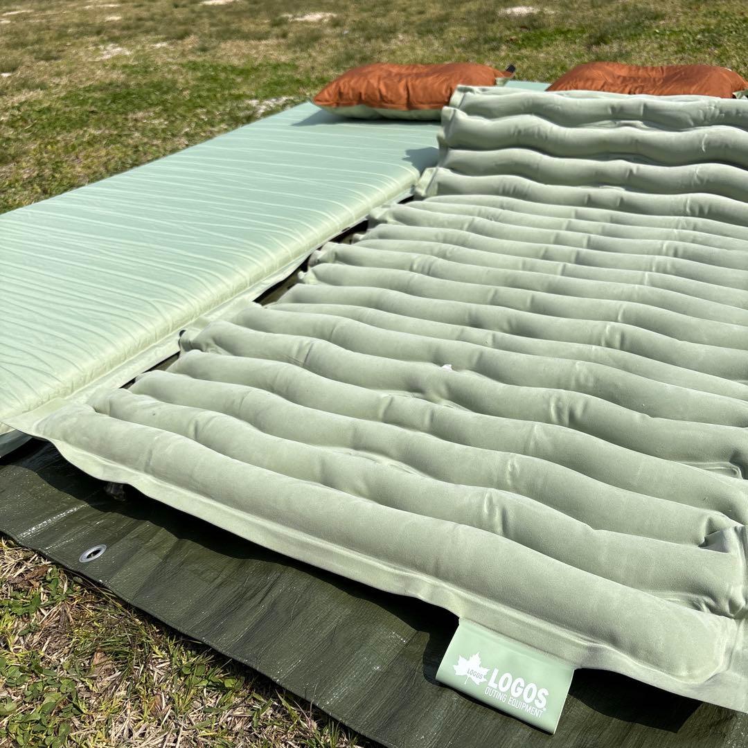 LOGOS インフレーター&スリーピングマット 各収納袋付き　ピローセット