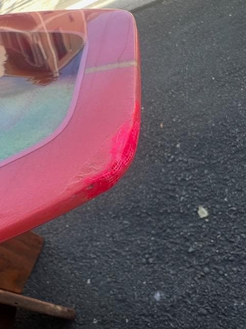 中古ロングボード ピンク&アブストラクトdesign 9’1f お洒落