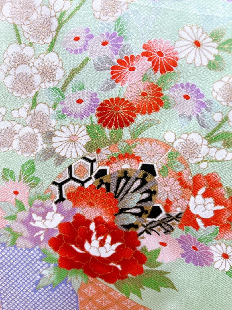 お買い得品♡七五三　7歳　フルセット　女の子　一式　ミントグリーン