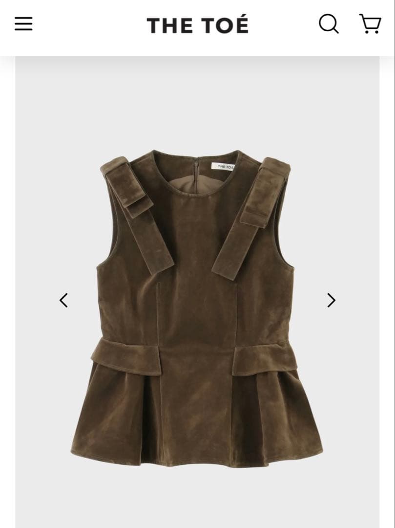 【値下げ】THE TOÉ Dachau Sleeveless Peplum