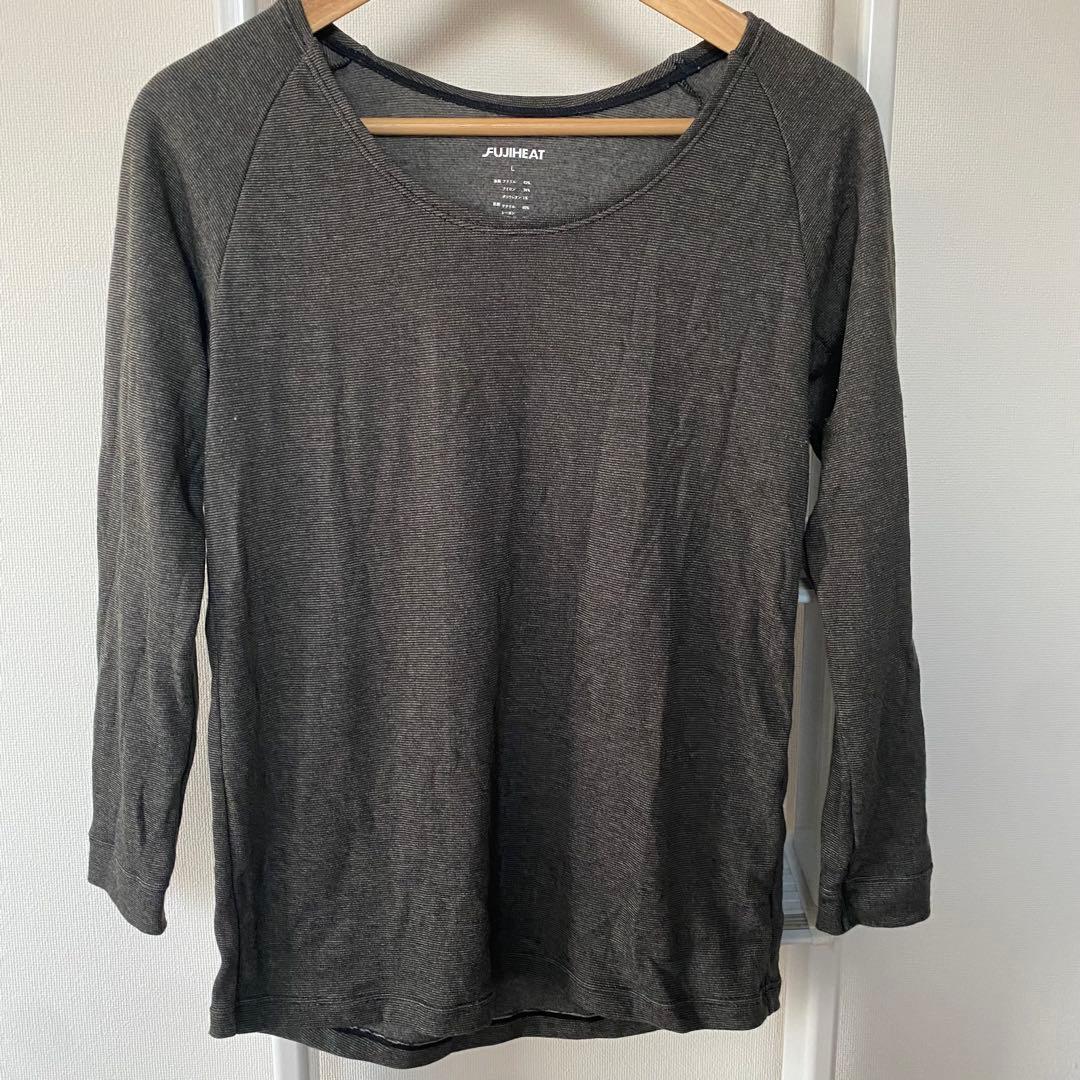 カタログハウス✴︎フジヒート標準シャツ✴︎女性用L✴︎チャコール2枚セット