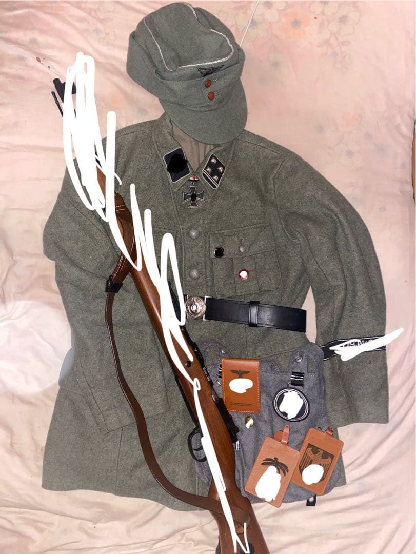 ドイツ軍 野戦服 規格帽 セット