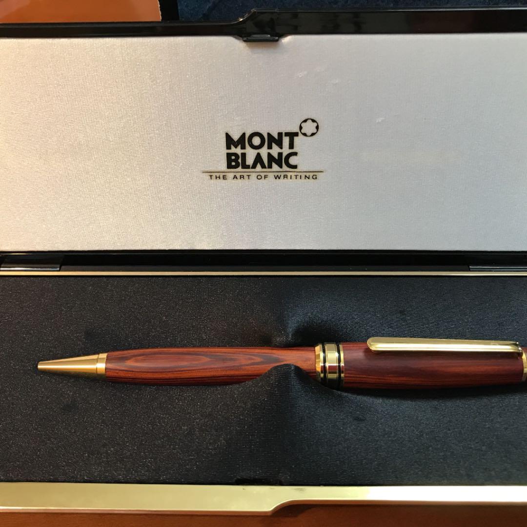 MONT BLANC バーガンディ木目ボールペン