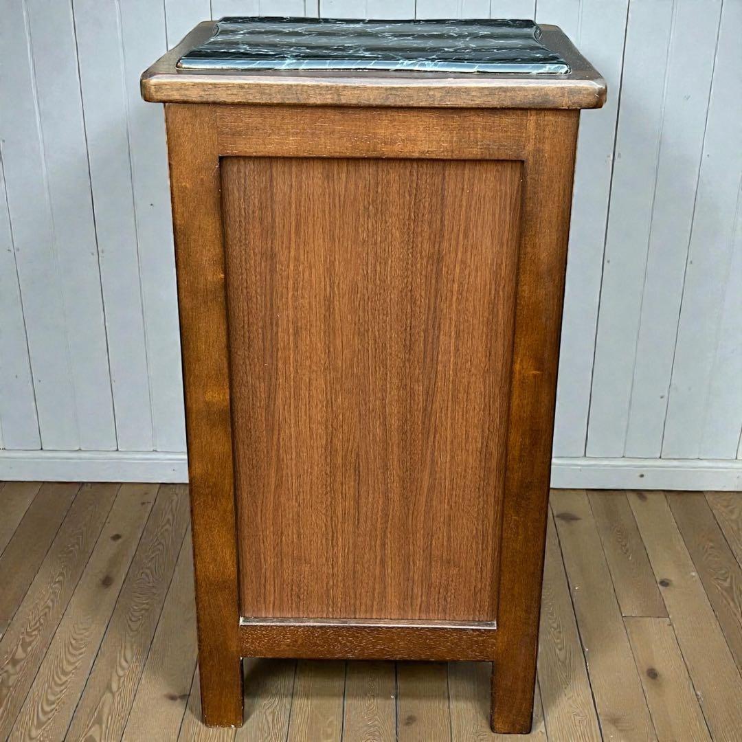 稀少❣️ヴィンテージ品✨カリモク 大理石天板 電話台 当時物 キャビネット 収納