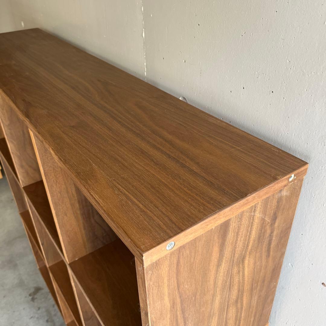 無印★スタッキングシェルフセット・３段×３列・ウォールナット材