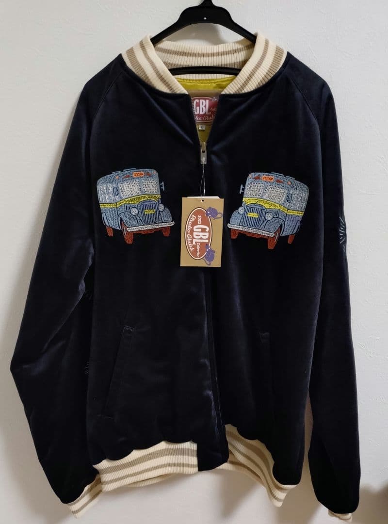 ジブリ GBL となりのトトロ ネコバス　スカジャン L　限定　別珍