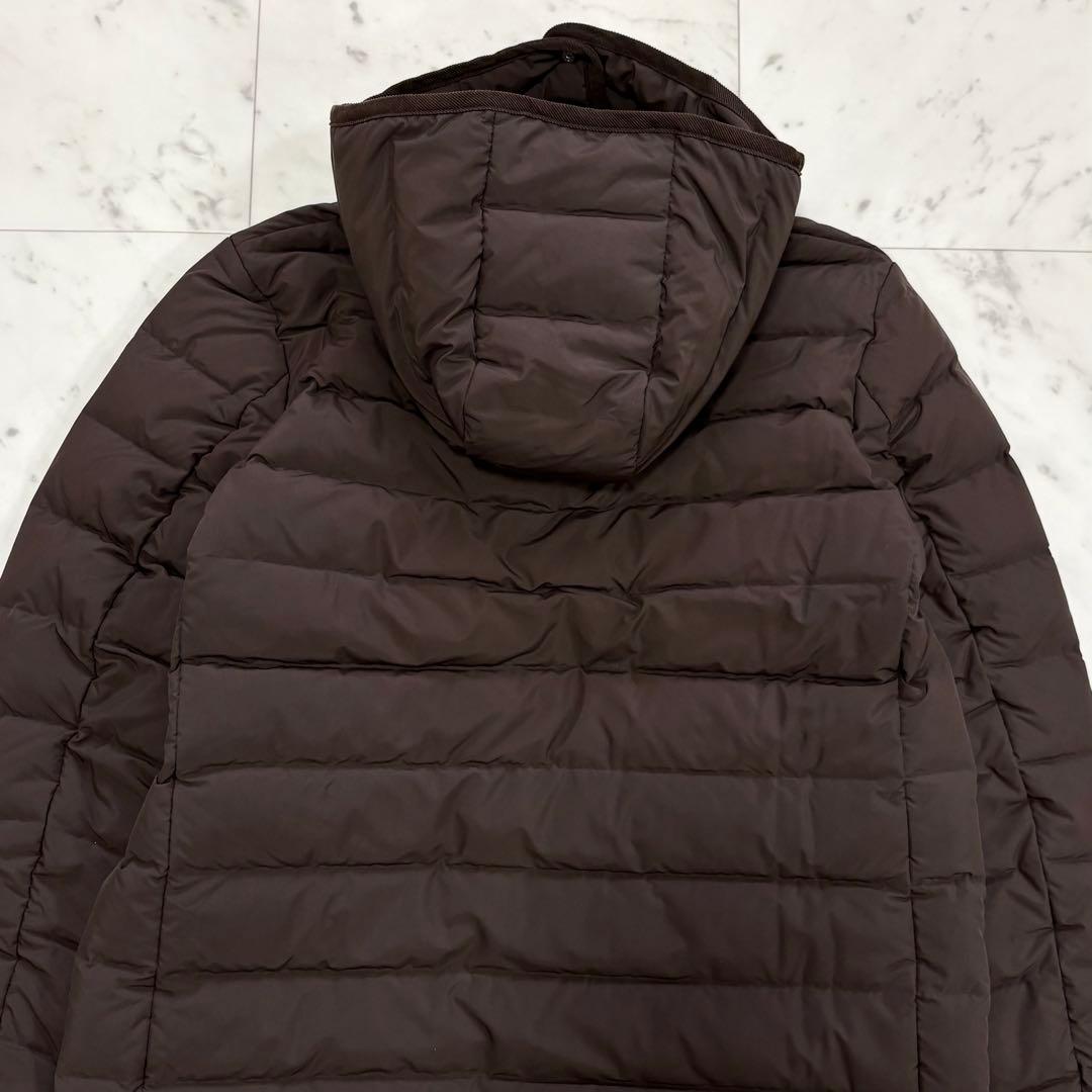 美品✨バンソンエミレイユ　ステッチレス ダウンジャケット　ブラウン　フード付き