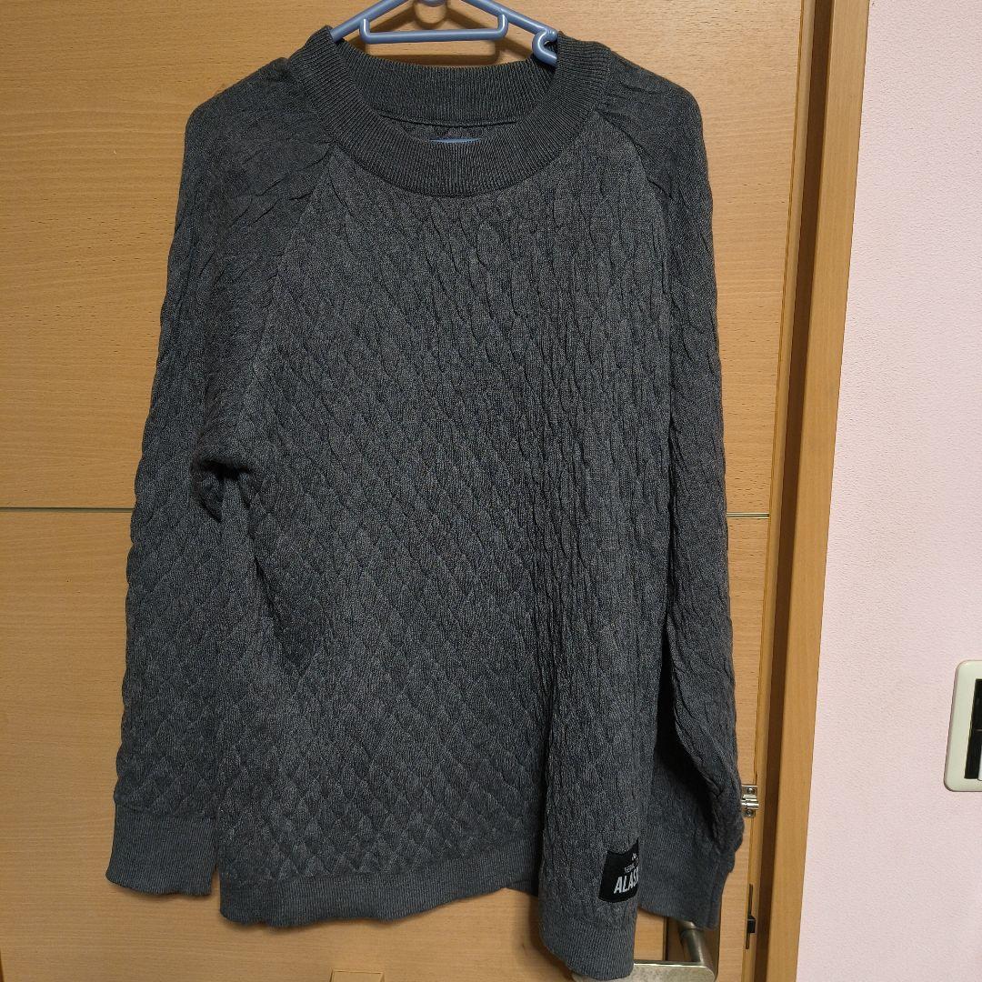 ALASKA アラスカ　ニット パジャマセット グレー　防寒　男女兼用