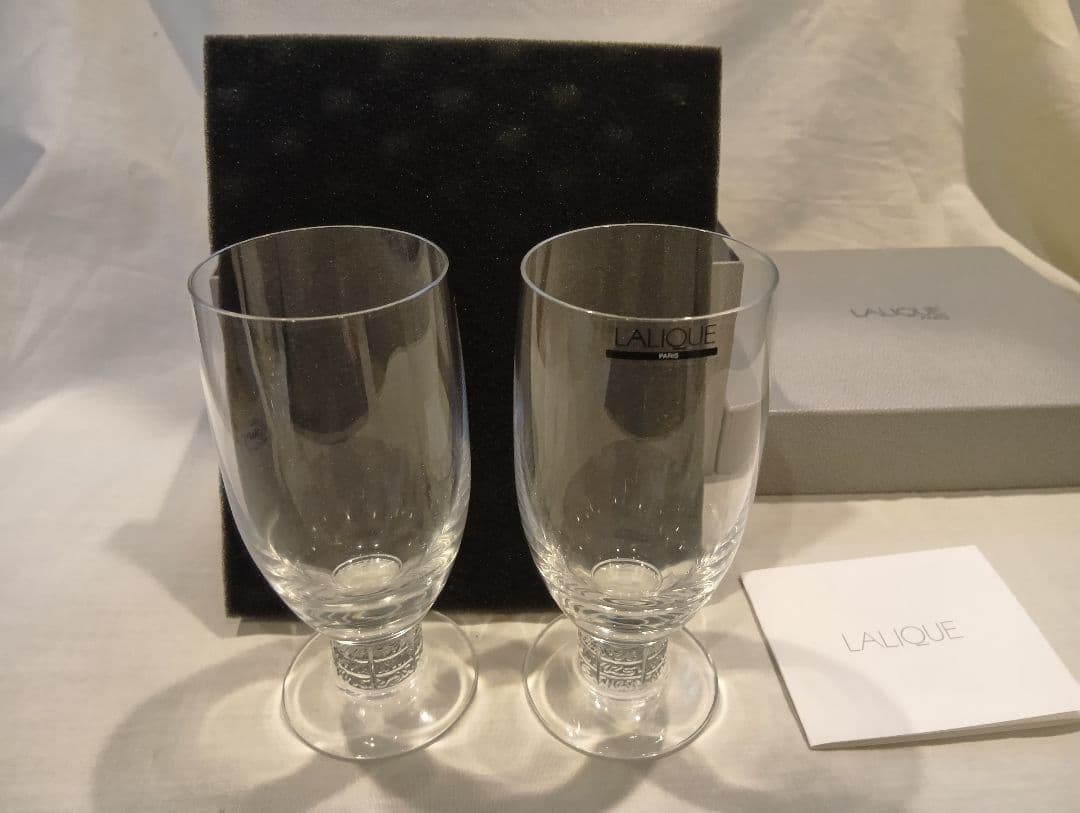 ラリック　ルーヴルペアビアグラス（大）　未使用品　ペアグラス