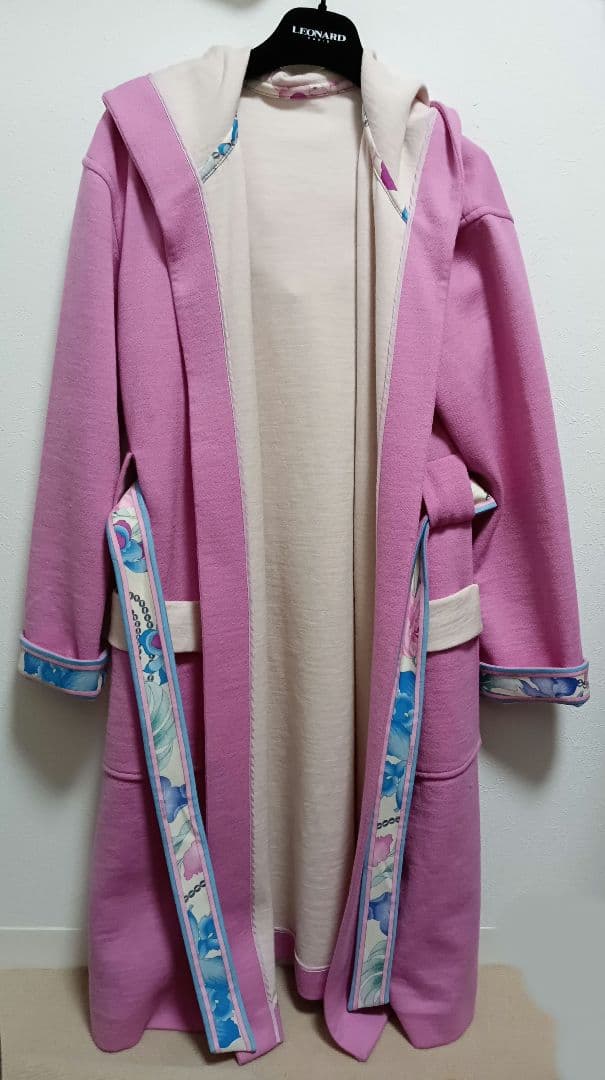 極美品　レオナール　フード付きコート　スプリングコート　38　オーバーサイズ