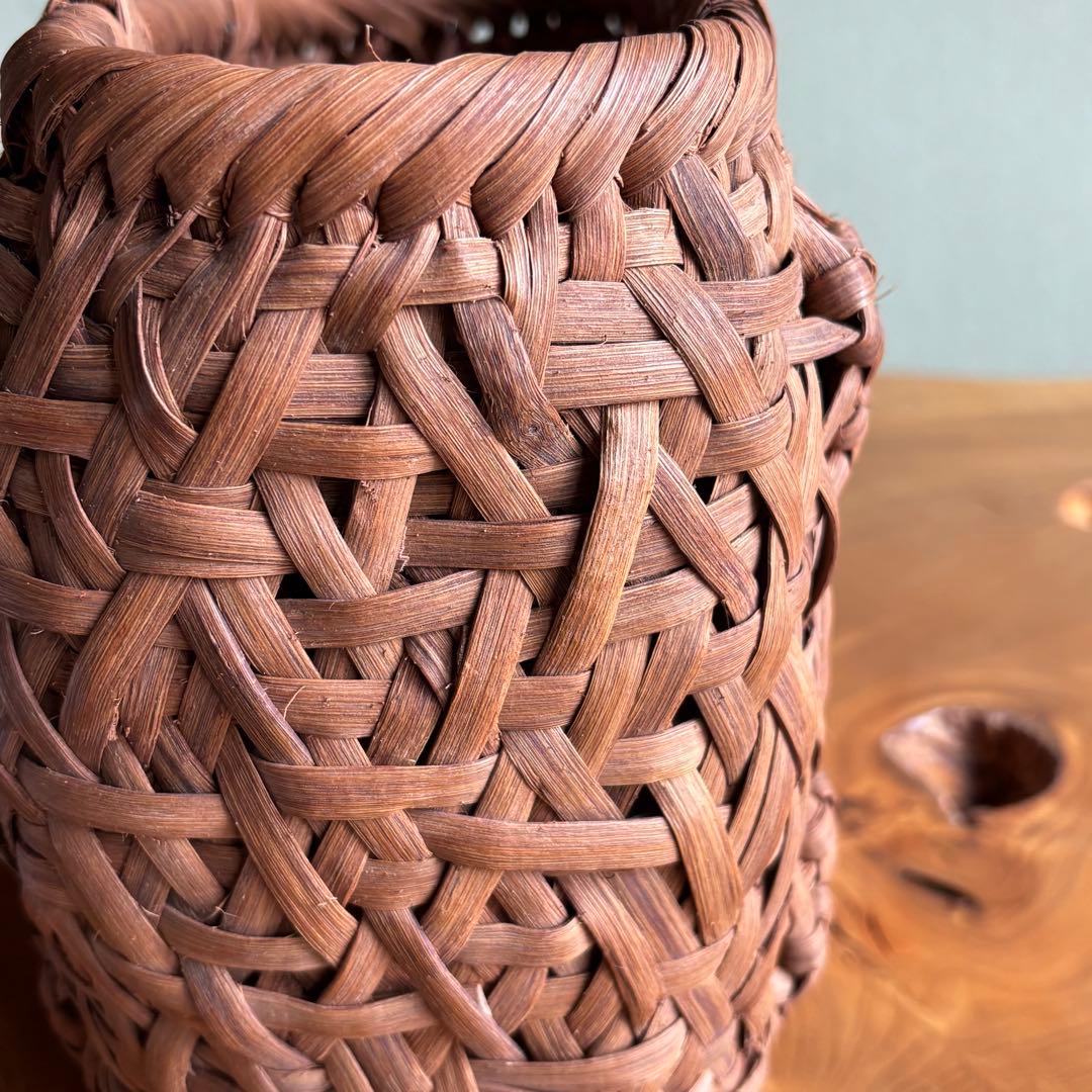 山葡萄バッグ　乱れ編み　花編み カバン かばん