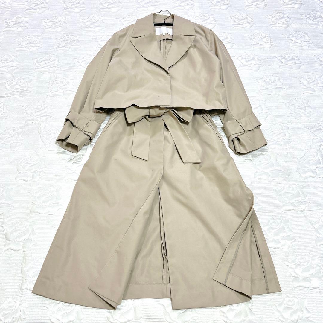 【未使用品】24SS 自由区 洗える 4WAY トレンチ コート 32サイズ