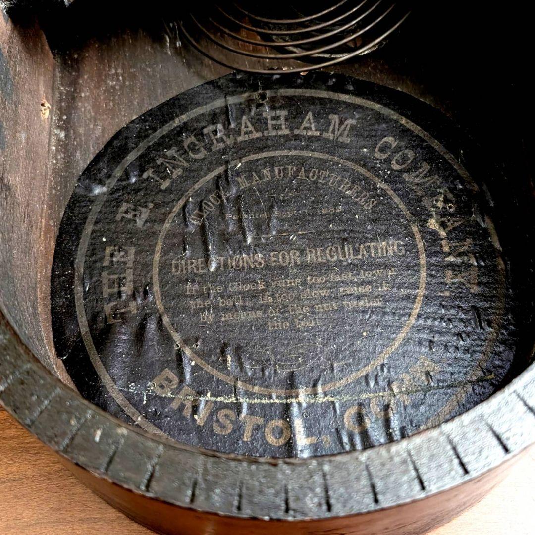 古時計　アンティーク掛時計　ダルマ掛時計　四つ丸掛時計　振り子時計　イングラハム