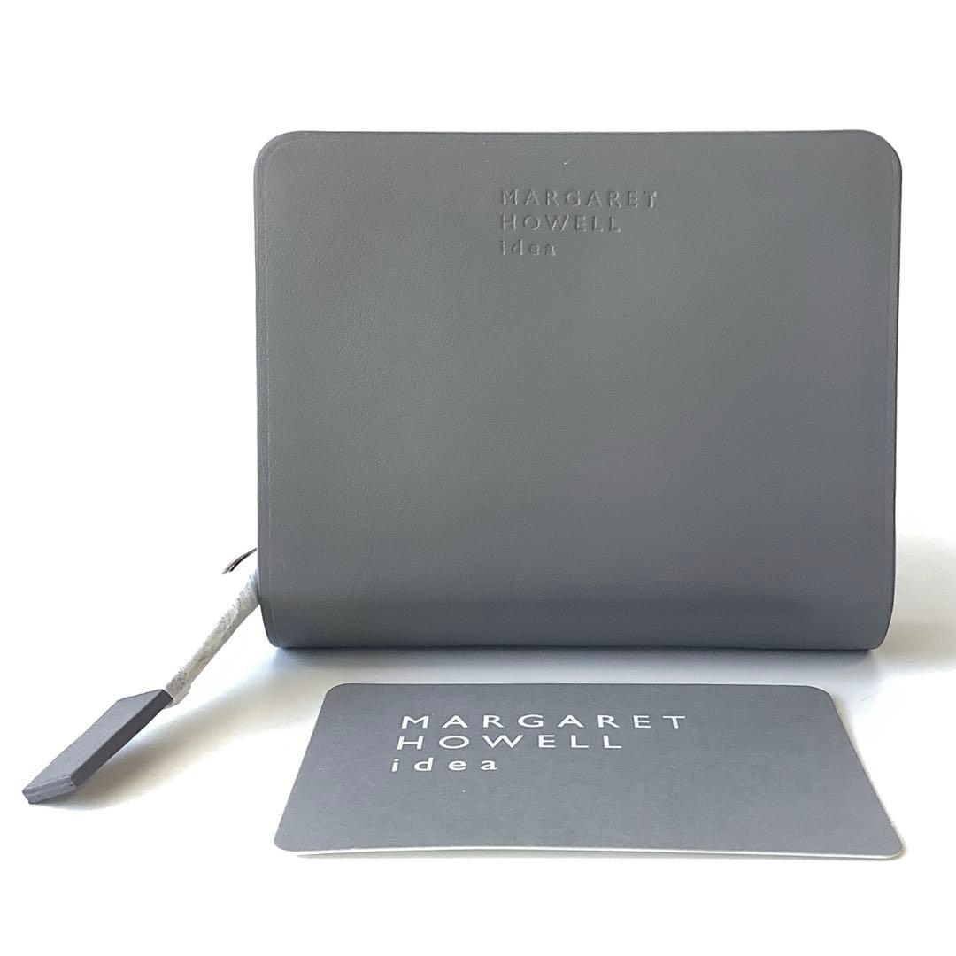 新品★マーガレットハウエル★新ベンジャミンラウンドファスナー2つ折財布★グレー