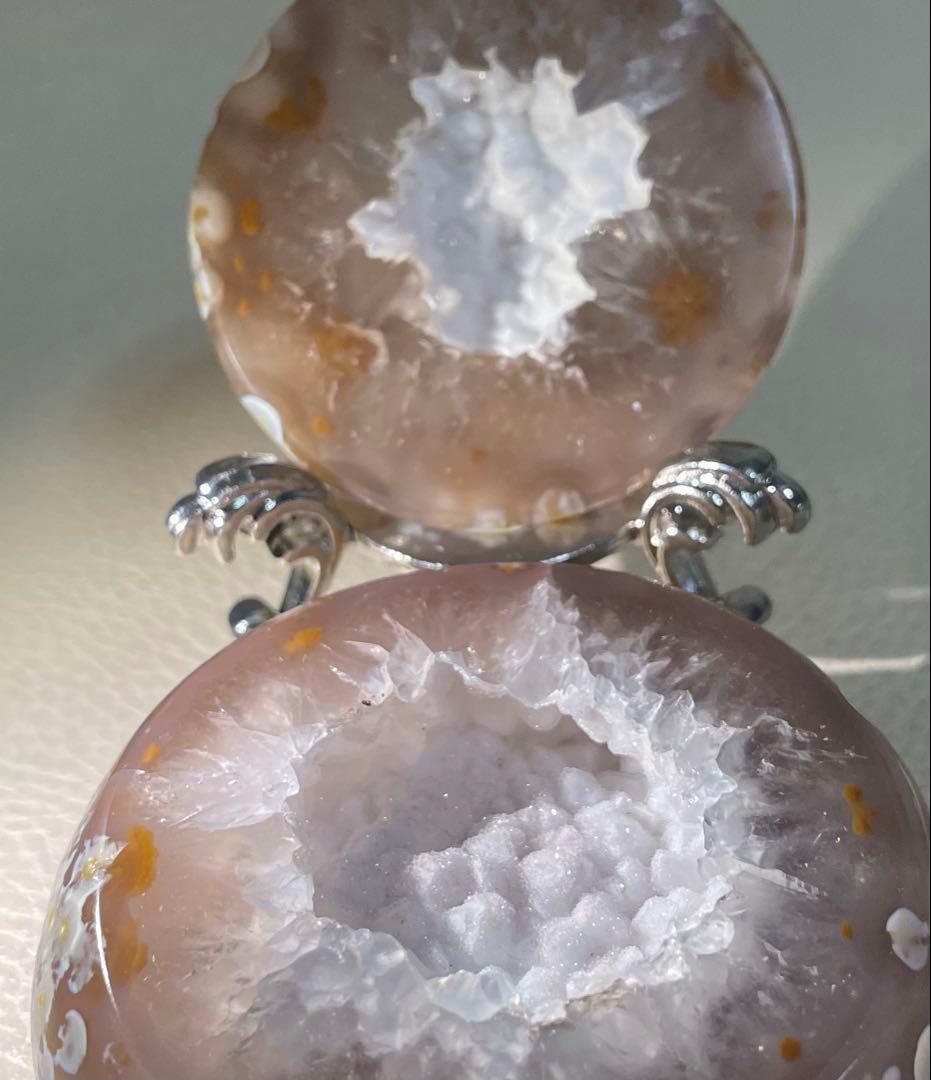 トレジャー瑪瑙 ドゥルージーアゲート 聚宝盆 雪模様 シュガー パワーストーン