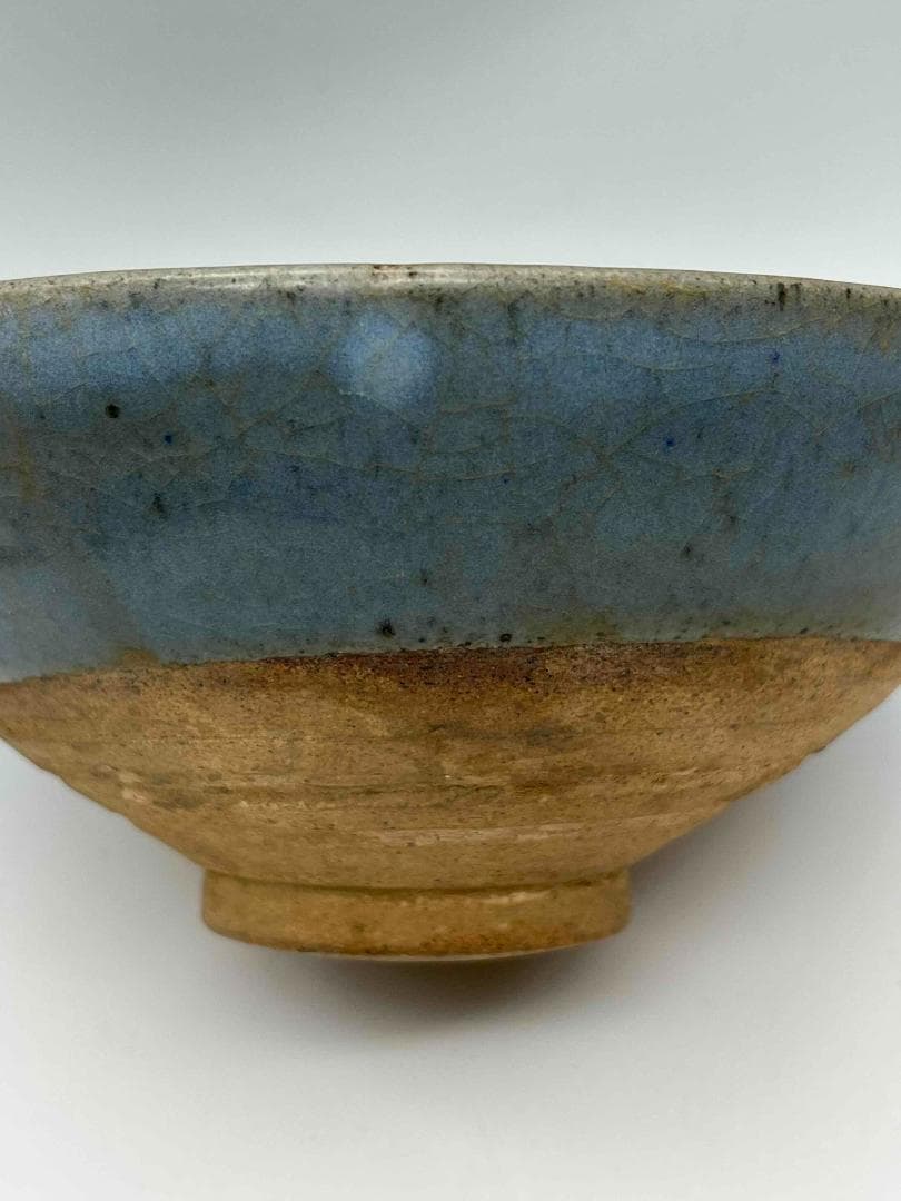 宋から元時代　鈞窯　澱青釉　天青釉茶碗　窯変釉　茶道具　水指(B-93)