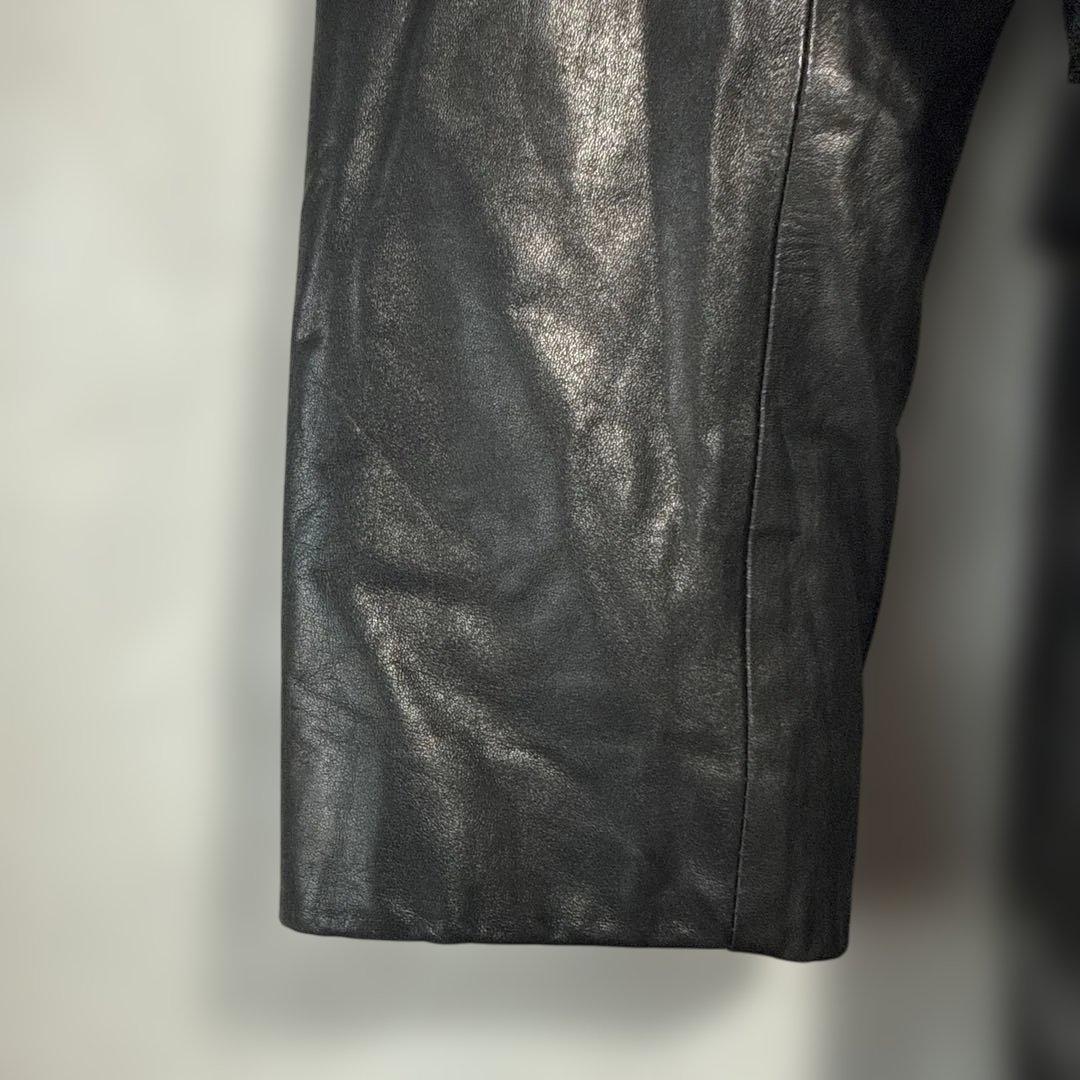 ヴィンテージ リアルレザー ロングコート 牛革 XL ライナー付 90s 80年