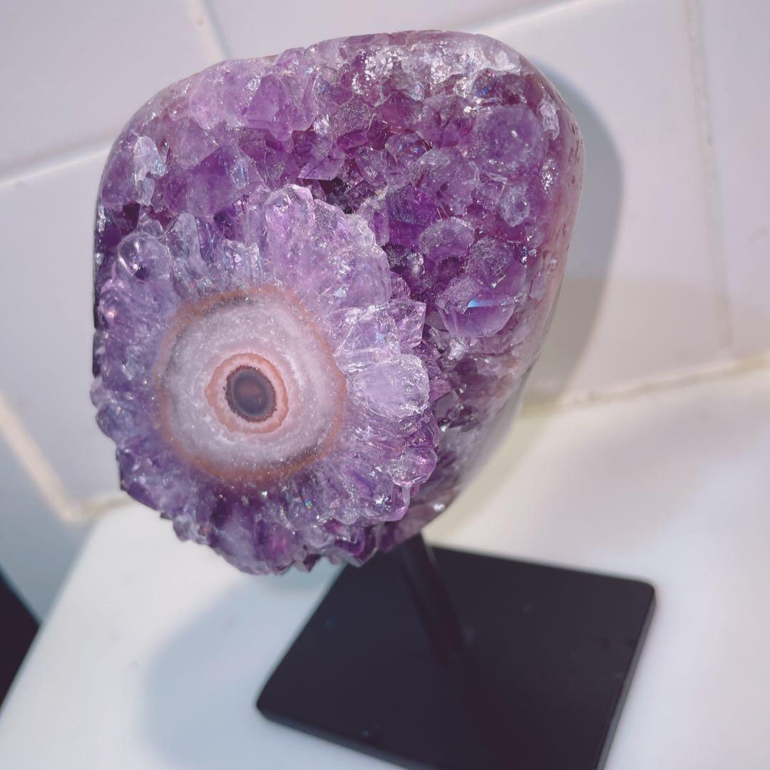 フラワーアメジスト スタンド アメジスト eye レア 一点物 ディスプレイ