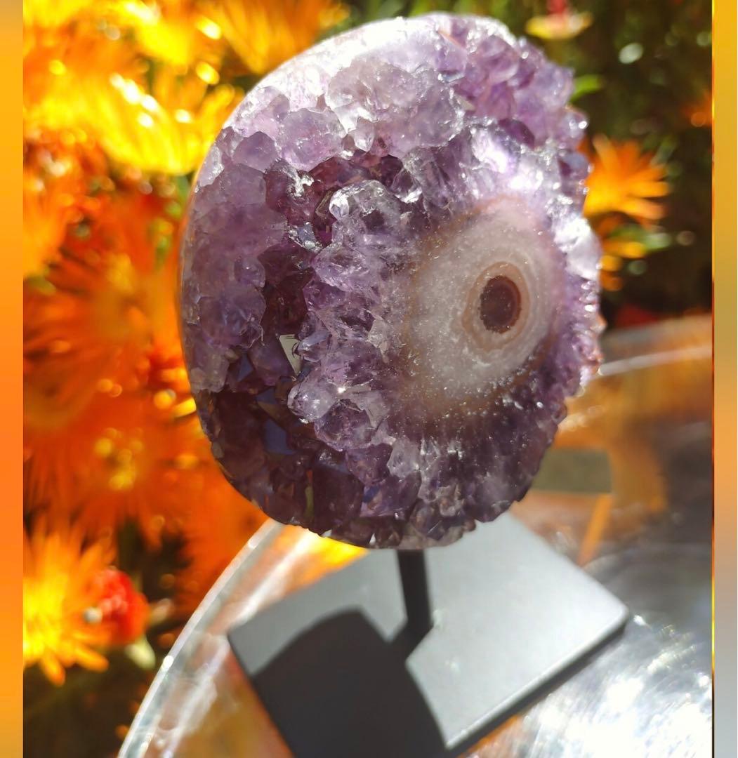 フラワーアメジスト スタンド アメジスト eye レア 一点物 ディスプレイ