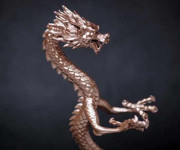 ドラゴン タイガーアイ丸玉付き ３体セット 高さ15cm 龍の置物 竜 風水