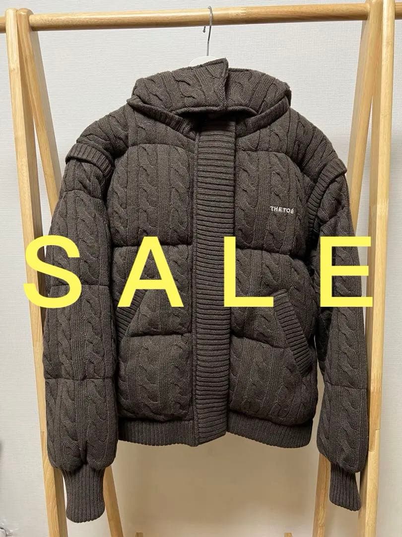 the toe SHARD KNIT DOWN ブラウン