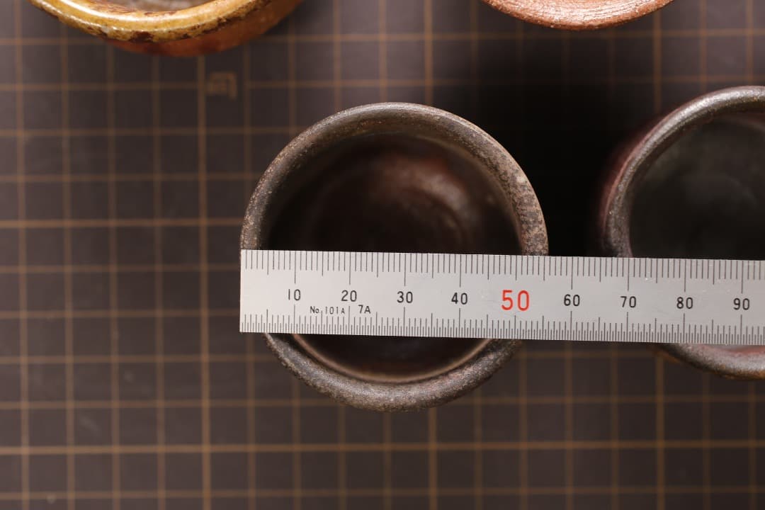 【即購入可】備前焼／ぐい呑み／７点まとめて／酒器／猪口／工芸／骨董／古美術／古玩