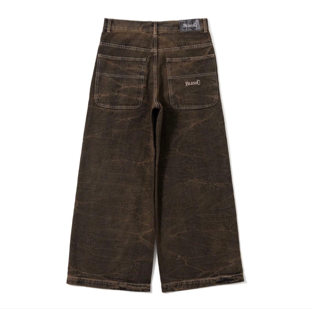blessu wrinkle crack baggy denim Mサイズ