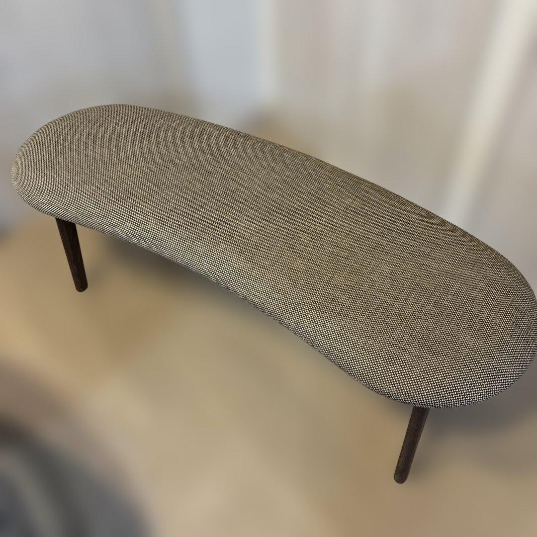 オーバルダイニングテーブル ナチュラルウッド　おにぎり型　3点セット