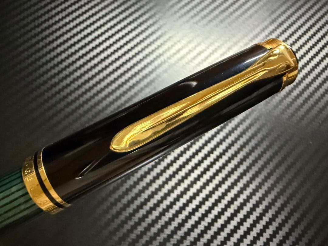 未使用に近い 1990年代 ペリカン スーベレーン M800 緑縞 M 万年筆