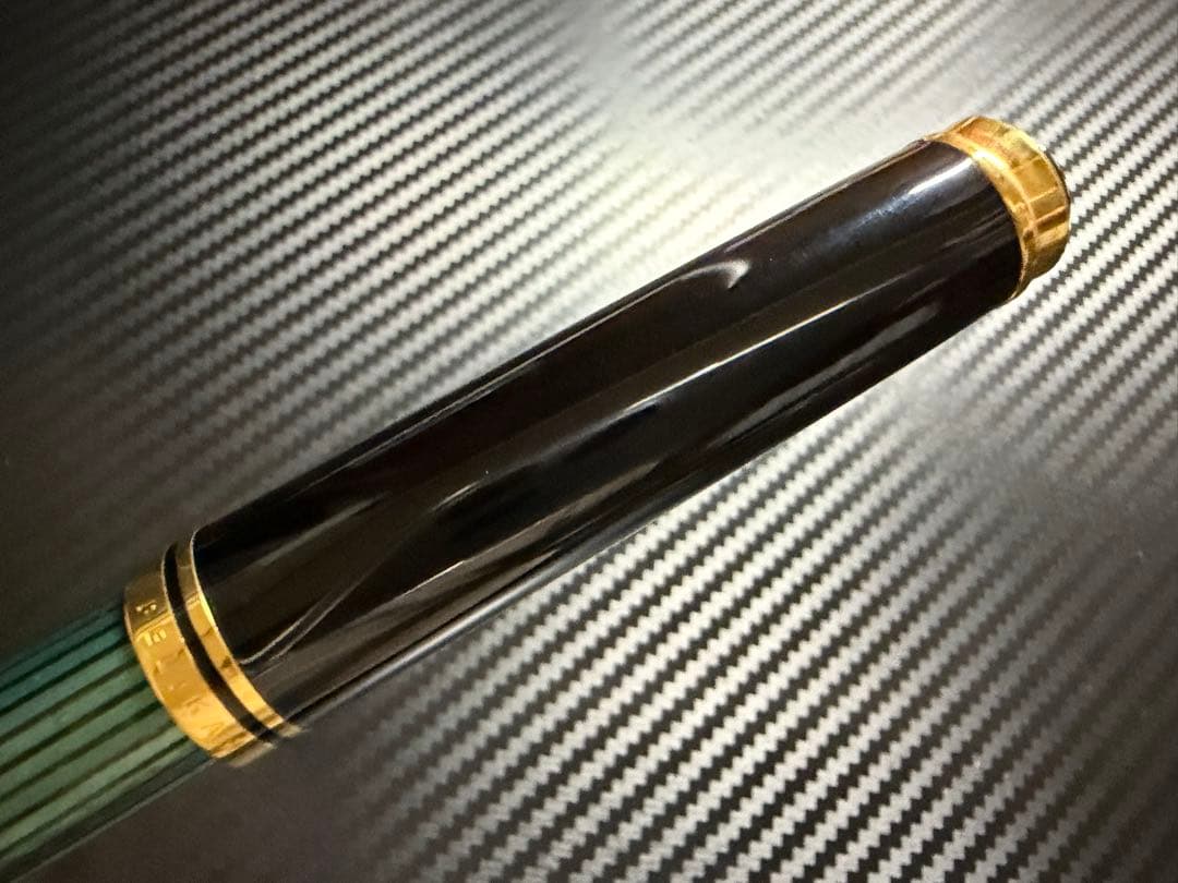 未使用に近い 1990年代 ペリカン スーベレーン M800 緑縞 M 万年筆