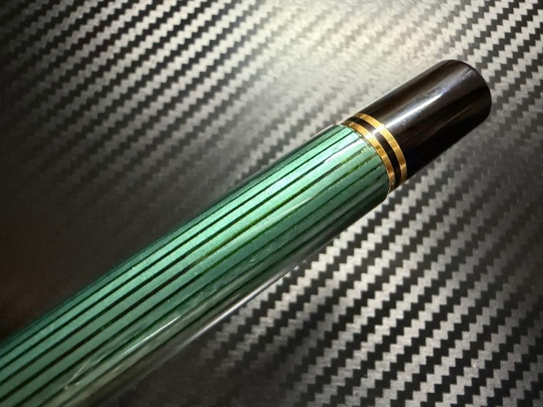 未使用に近い 1990年代 ペリカン スーベレーン M800 緑縞 M 万年筆