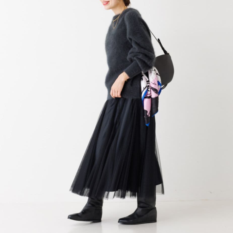 【美品】manipuri マニプリ ドローペイズリースカーフ シルク100%