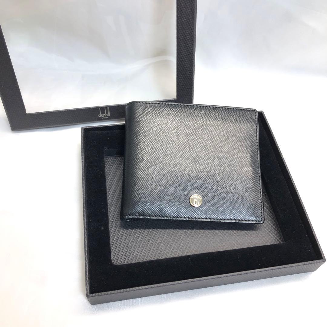 【パプリカ 】　dunhill ダンヒル 二つ折り　財布　ブラック　メンズ