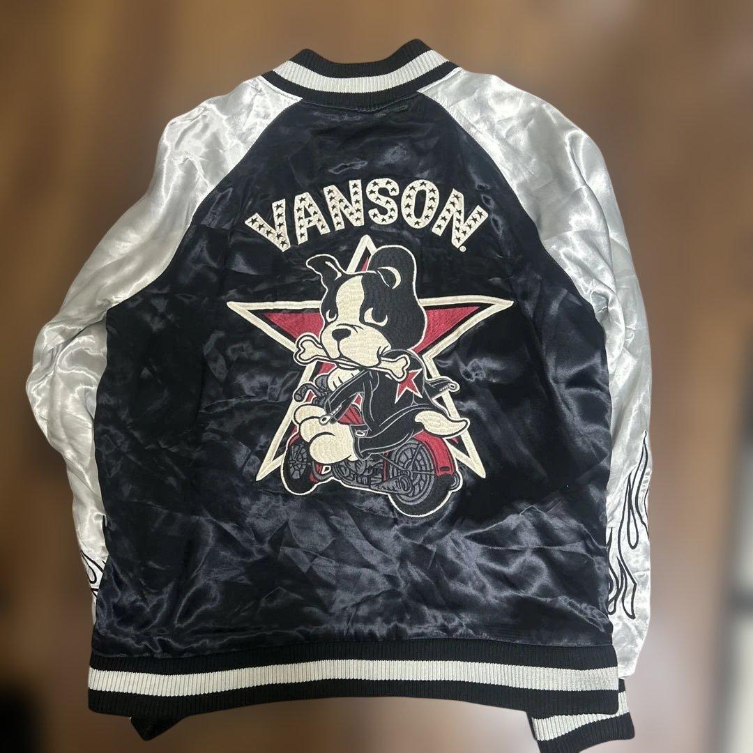 VANSON リバーシブル　スカジャン　刺繍　L