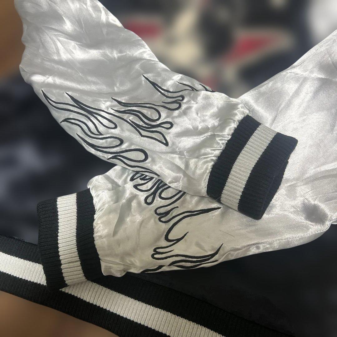 VANSON リバーシブル　スカジャン　刺繍　L