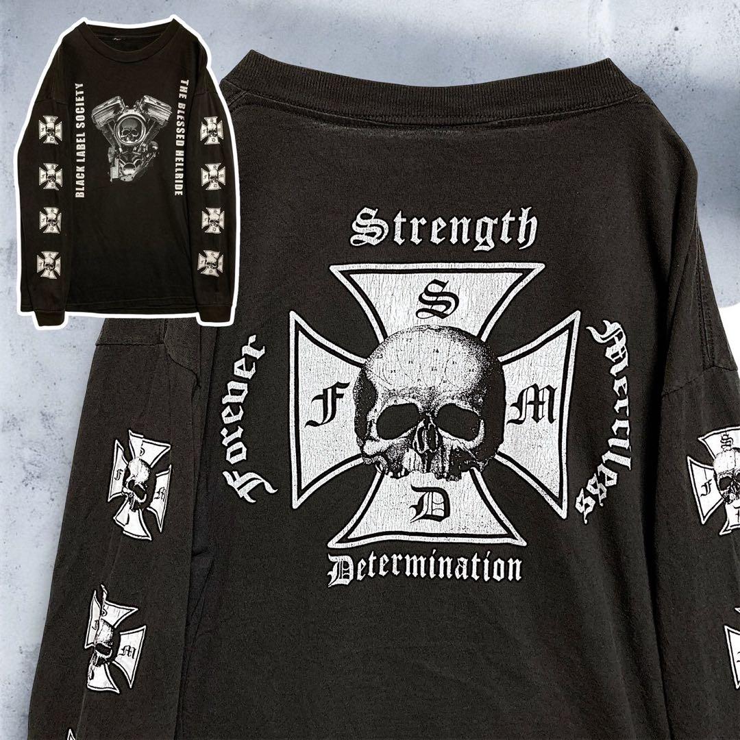 BFKD バンド Tシャツ 長袖 古着 ブラックレーベルソサイアティ エンジン