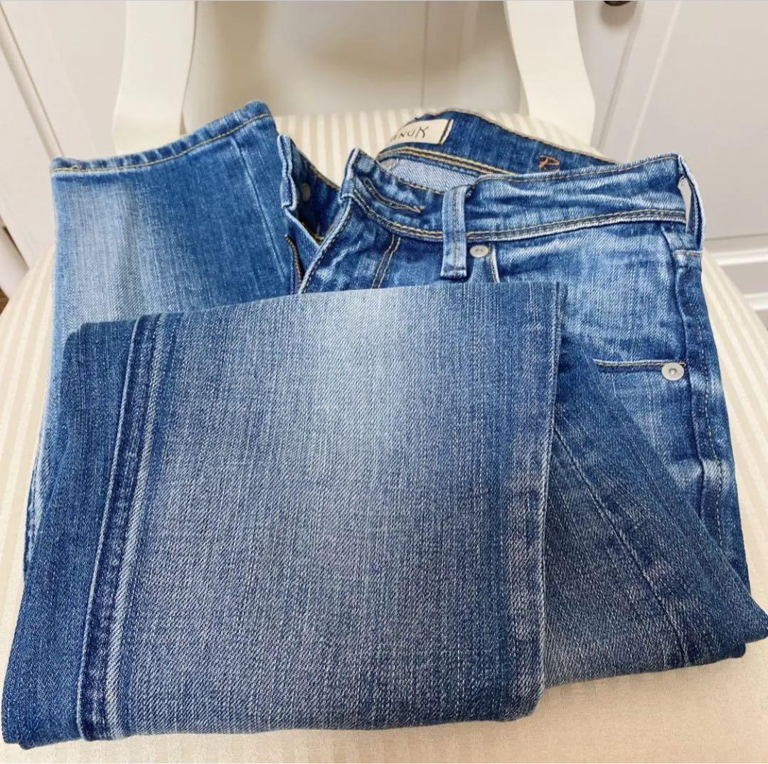 美品　ヤヌーク　スリムテーパード Ruth SCB 22サイズ　ソーカルブルー