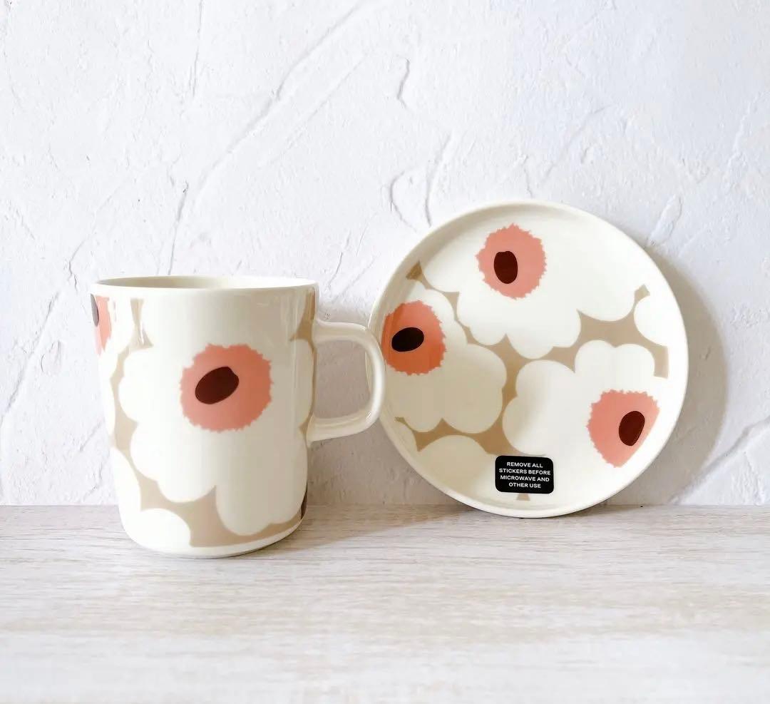 ♡マリメッコ　ウニッコ　マグカップ　プレート　クレイ　ホワイト　新品　北欧　食器