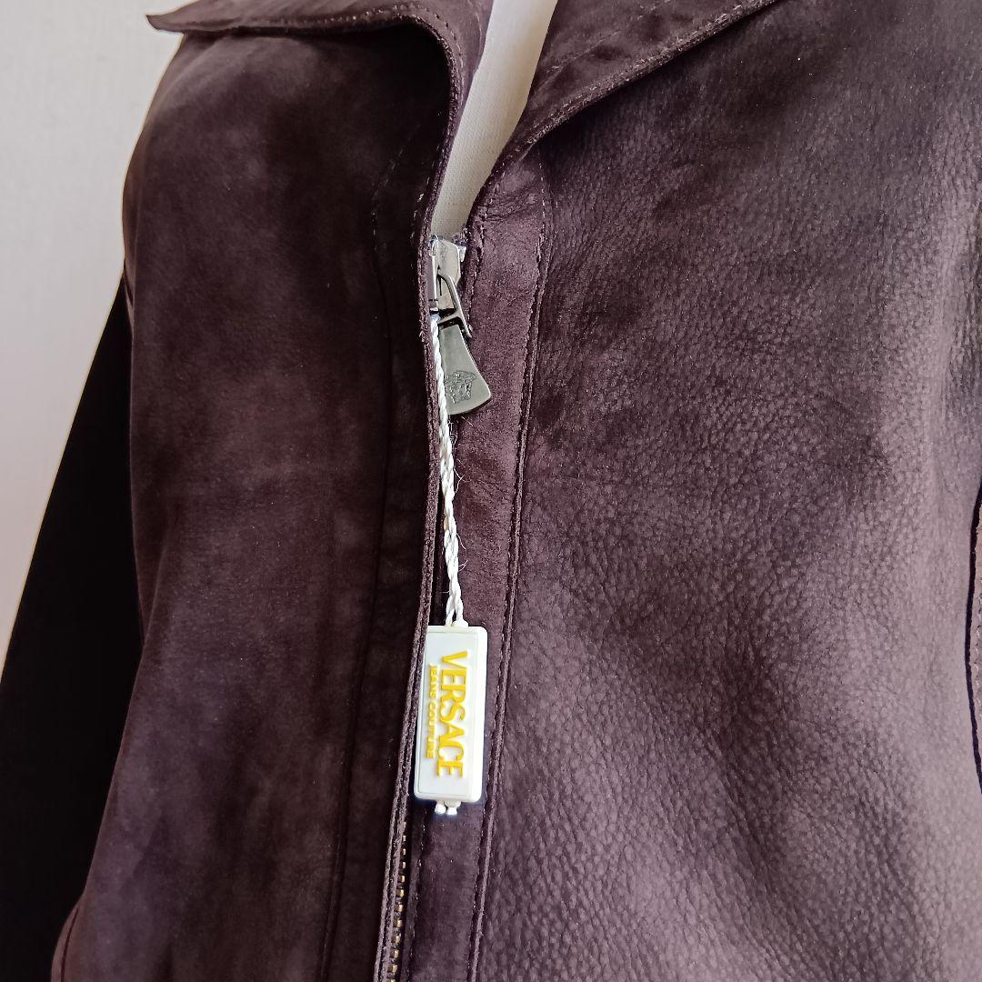 VERSACE レザージャケット ダークブラウン
