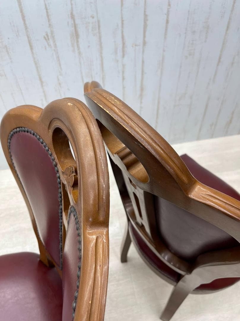 サルタレッリ フローレンス ダイニングチェア 2脚 猫脚 合成皮革 イタリア 2