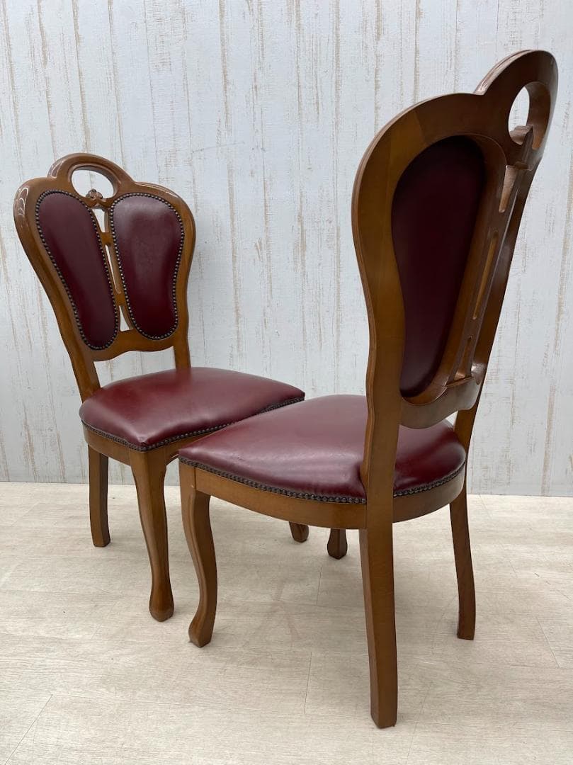 サルタレッリ フローレンス ダイニングチェア 2脚 猫脚 合成皮革 イタリア 2