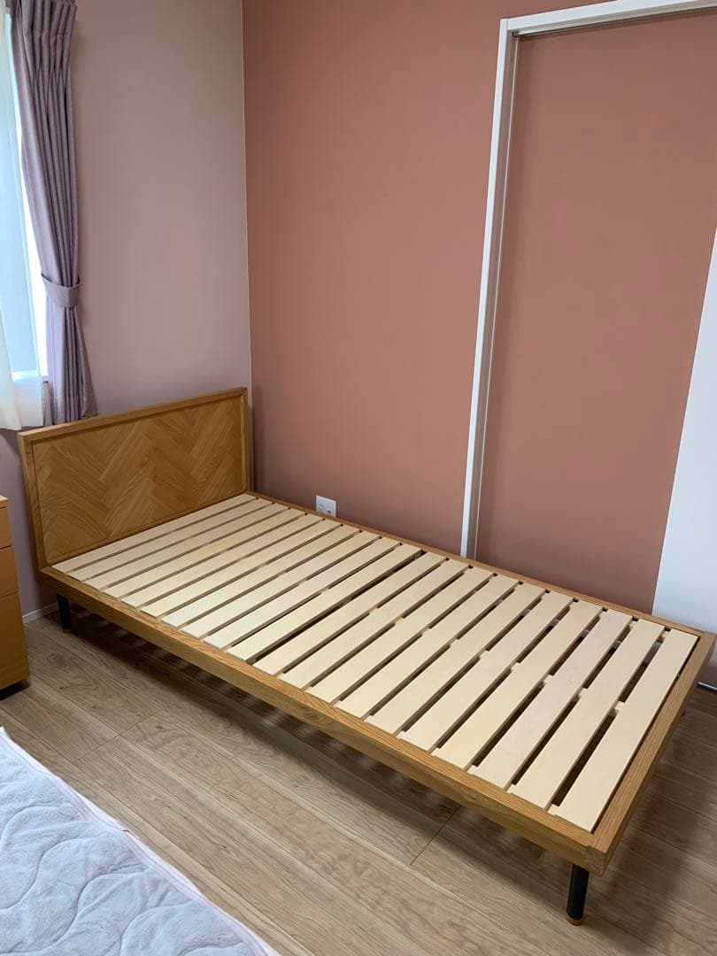 シングル木製ベッド　すのこ式