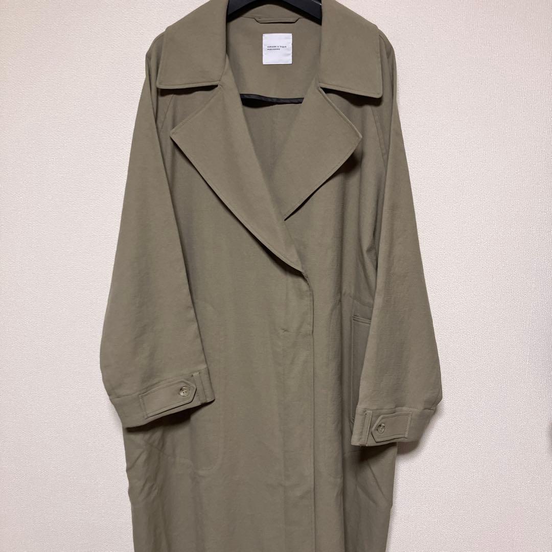 【未使用】香奈子さんとつくった着回し頼れるコート/ライトカーキ