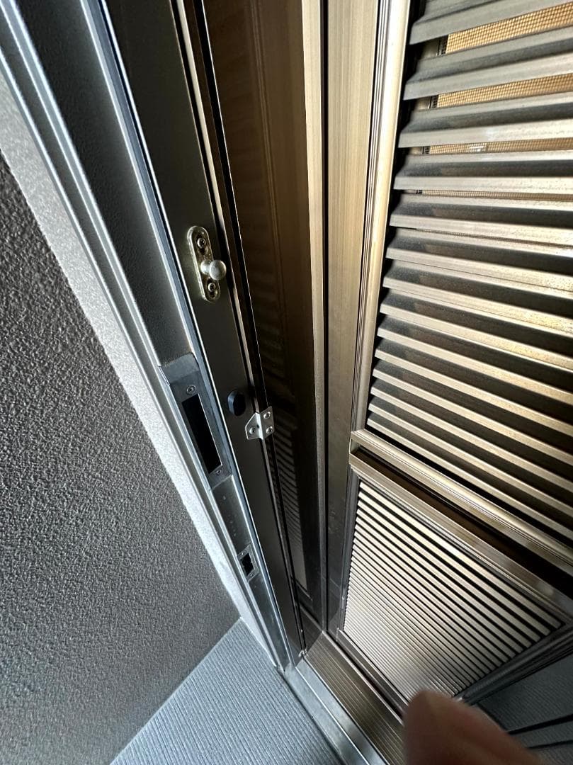 玄関網戸EXCEED TRV 両開き 200×81cm 鍵取説あり