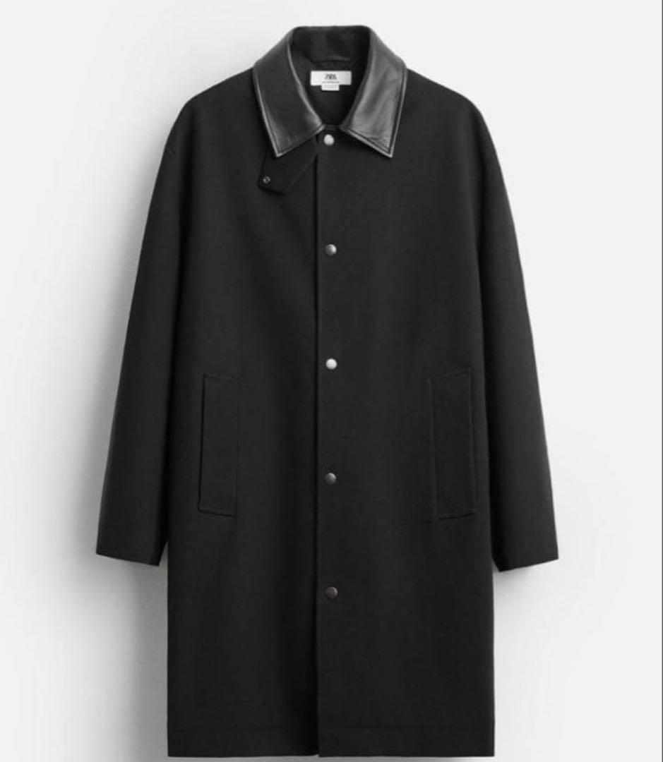 新品 ZARA 24aw レザーカラー コート auralee comoli