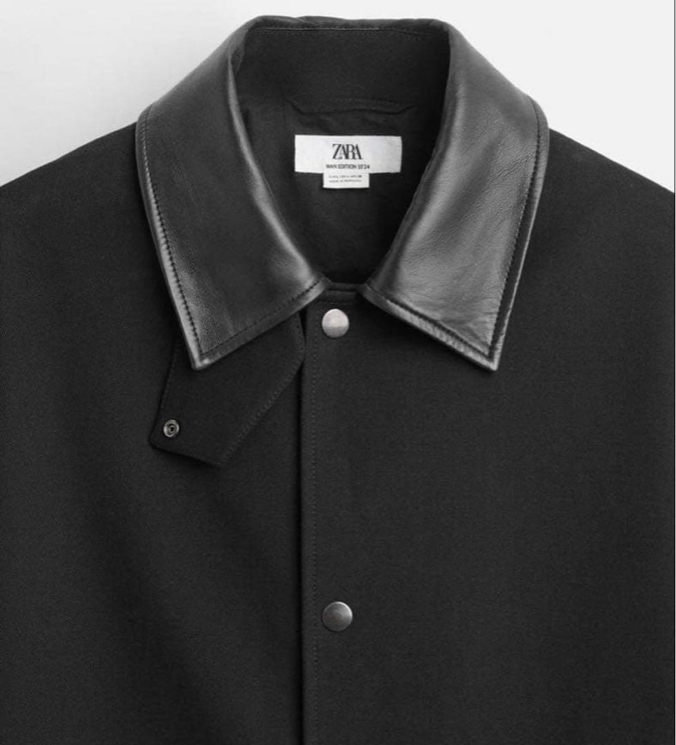 新品 ZARA 24aw レザーカラー コート auralee comoli