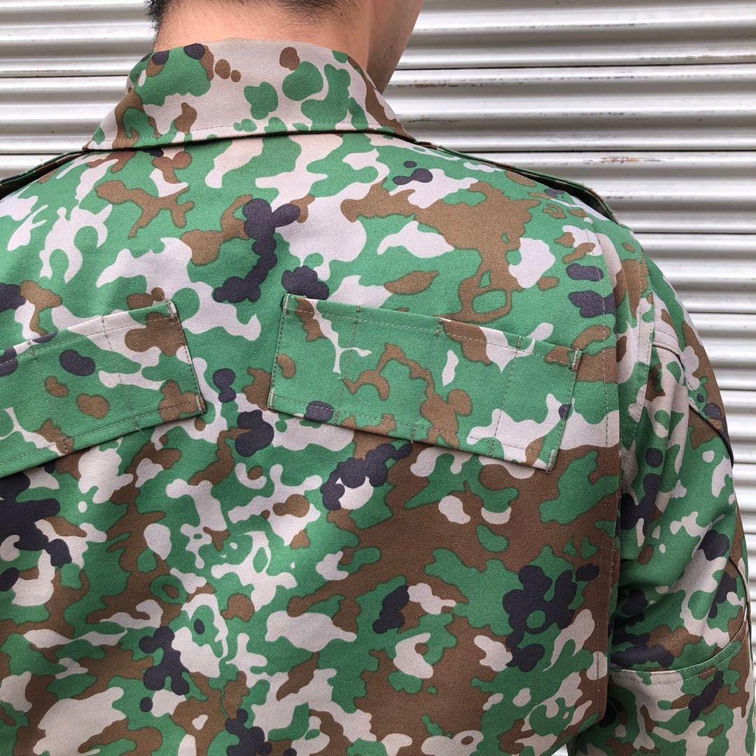 貴重 陸上自衛隊 陸自迷彩 カモフラ セットアップ キャップ ベルト 4点セット